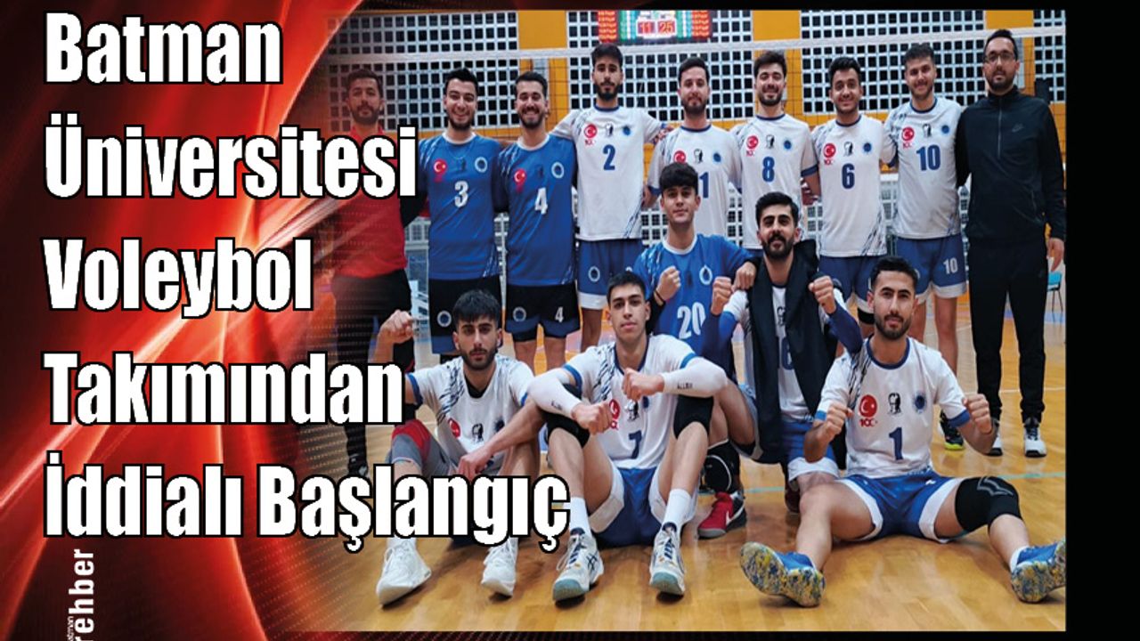Batman Üniversitesi Voleybol Takımından İddialı Başlangıç